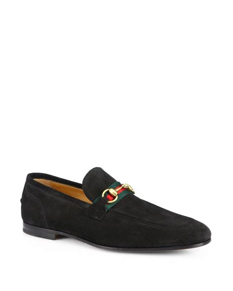 black gucci suede loafers